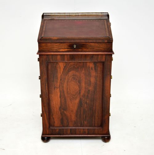 fig 1. Antique Irish William IV Period Davenport in Rosewood