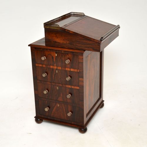 fig 3. Antique Irish William IV Period Davenport in Rosewood