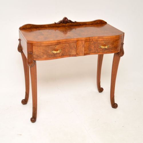 Antique Burr Walnut Console / Server Table
