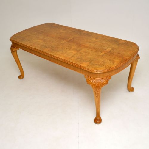 fig 1. Antique Burr Walnut Dining Table & Chairs by Epstein