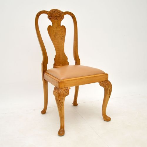 fig 3. Antique Burr Walnut Dining Table & Chairs by Epstein