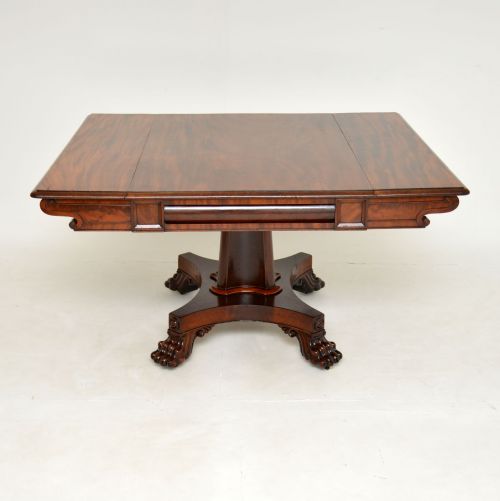 Antique William IV Mahogany Drop Leaf Dining Table
