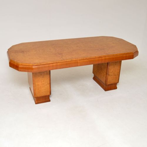 fig 2. Art Deco Burr Walnut Dining Table & Cloud Back Chairs by Epstein