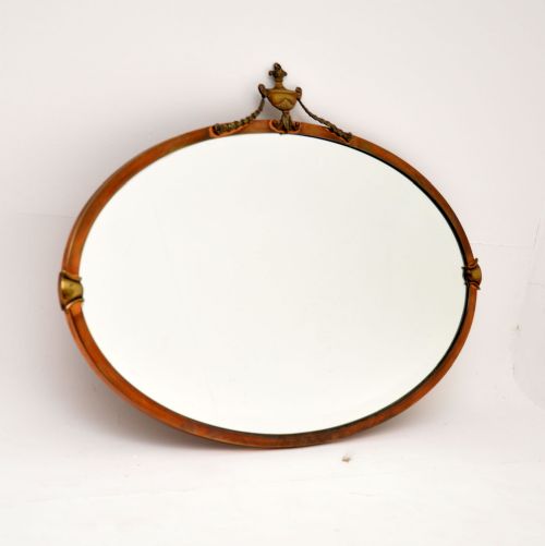 fig 1. Antique Copper & Brass Oval Mirror