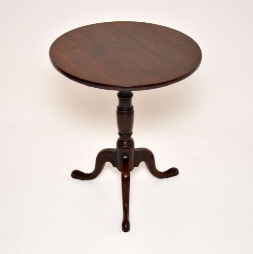 Antique Georgian Mahogany Tilt Top Occasional Table