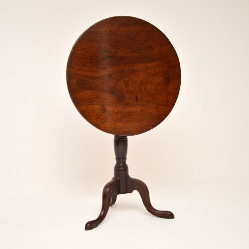 fig 1. Antique Georgian Mahogany Tilt Top Occasional Table