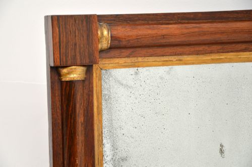 fig 1. Antique William IV Rosewood Over Mantle Mirror