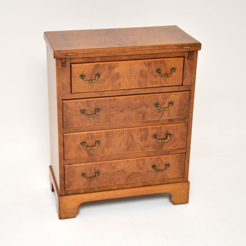 Small Antique Walnut Bachelors Chest of Drawers
