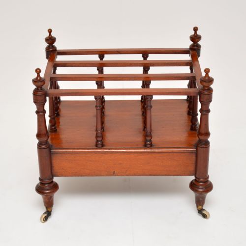 Antique Victorian Mahogany Canterbury