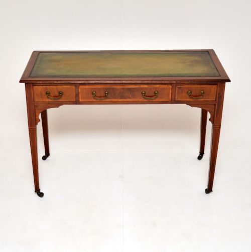 fig 1. Antique Edwardian Inlaid Mahogany Desk