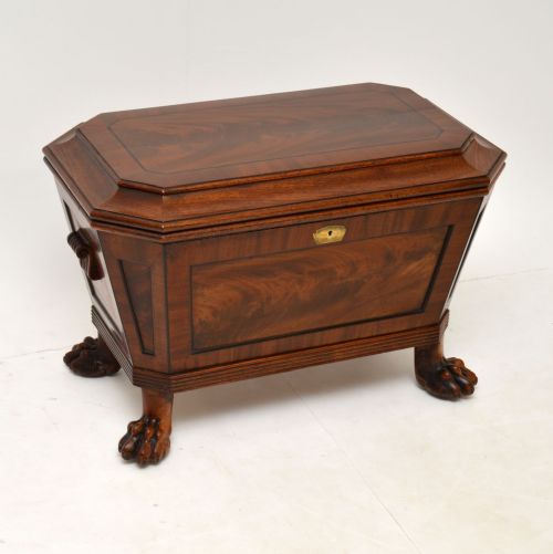 Antique Regency Mahogany Wine Cooler Cellarette