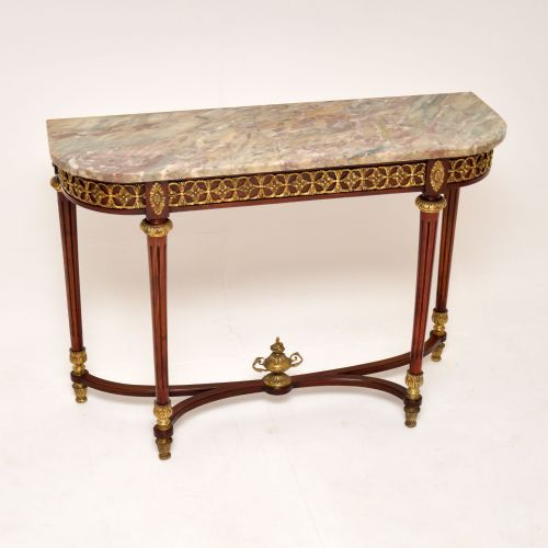 fig 1. Antique French Marble Top Console Table