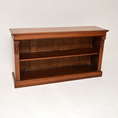 Antique Victorian Mahogany Open Bookcase
