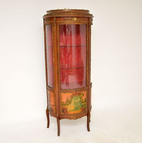Antique French Style Ormolu Mounted Display Cabinet