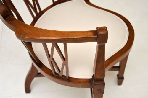 fig 1. Antique Edwardian Inlaid Mahogany Corner chair