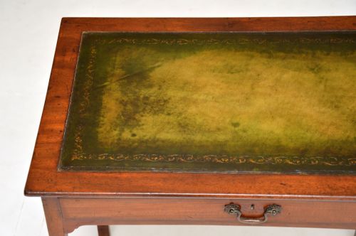 fig 1. Antique Georgian Mahogany Leather Top Desk
