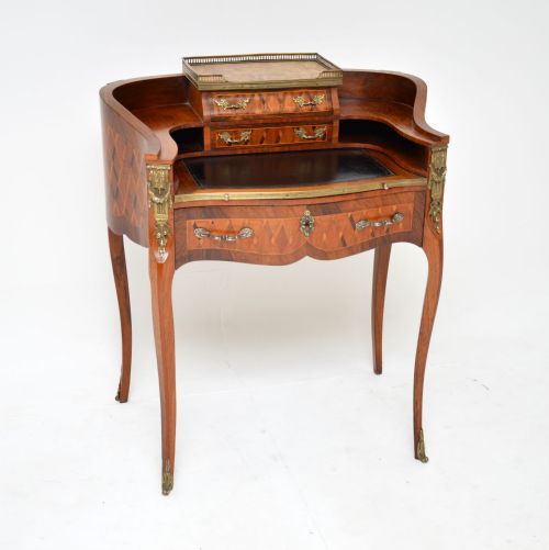 Antique French Inlaid Walnut Escritoire Writing Desk
