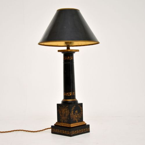 Antique Neo Classical Style Tole Table Lamp