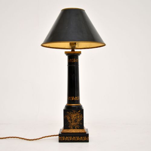 fig 1. Antique Neo Classical Style Tole Table Lamp