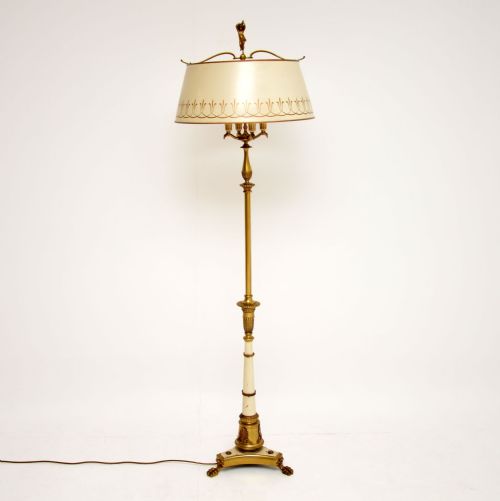 fig 1. Antique French Tole Floor Lamp & Shade