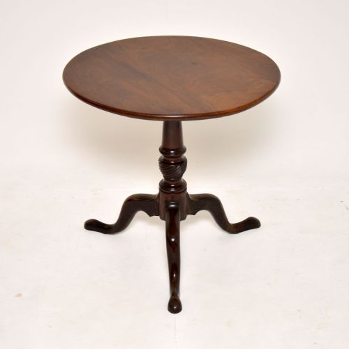 Antique Georgian Snap Top Mahogany Occasional Table