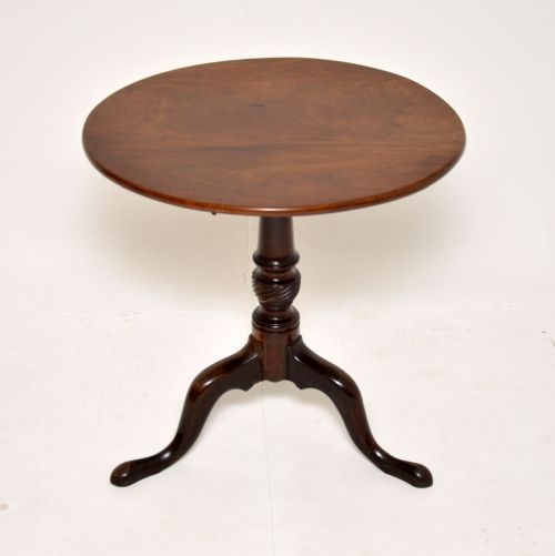 fig 1. Antique Georgian Snap Top Mahogany Occasional Table