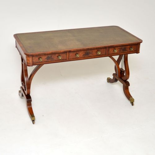 Antique Regency Style Mahogany & Rosewood Writing Table
