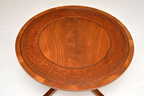 fig 1. Antique Regency Style Leather & Mahogany Coffee Table