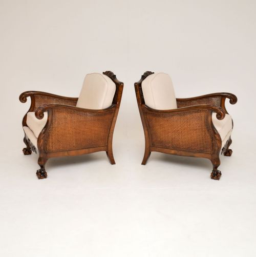 fig 1. Pair of Antique Swedish Satin Birch Armchairs