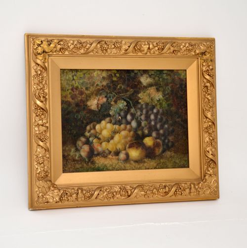 Antique Still Life Oil Painting in a Gilt Wood Frame