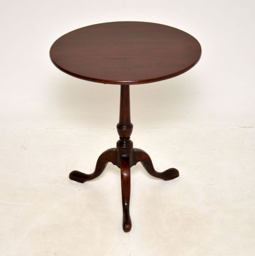 Antique Georgian Mahogany Snap Top Occasional Table
