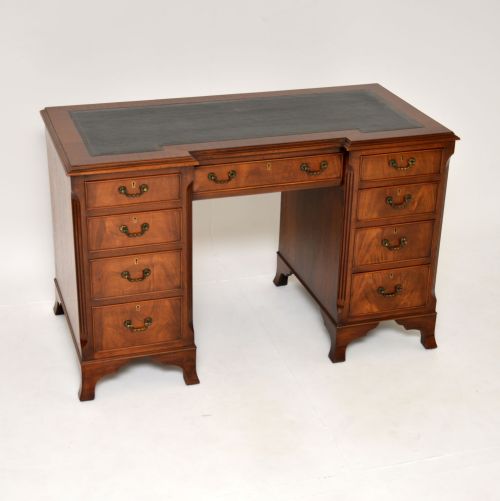 Antique Mahogany Leather Top Desk

