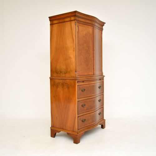 fig 1. Antique Burr Walnut Cabinet on Chest
