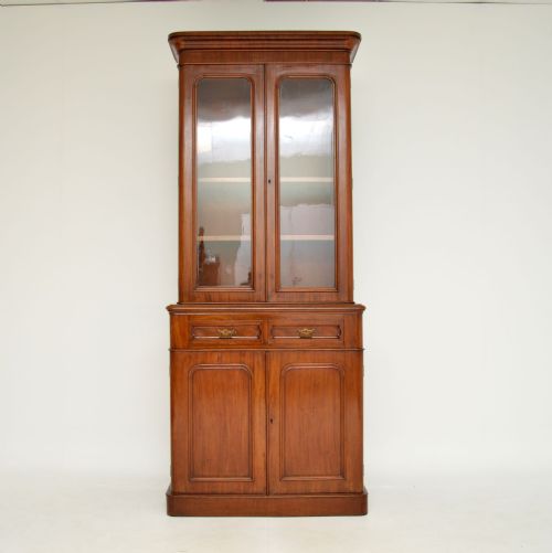 fig 1. Antique Victorian Mahogany Bookcase