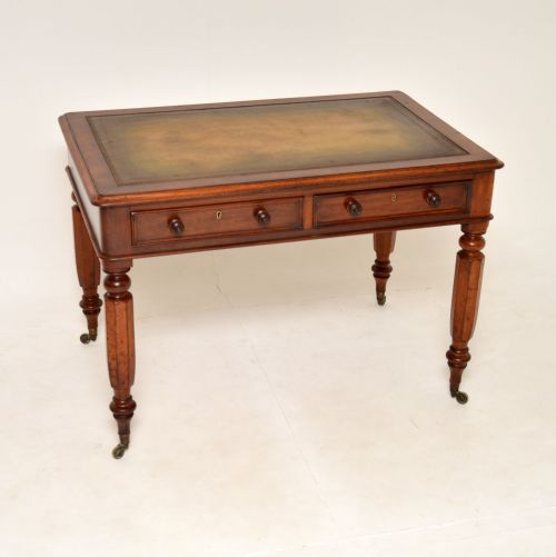 Antique William IV Mahogany Leather Top Writing Table
