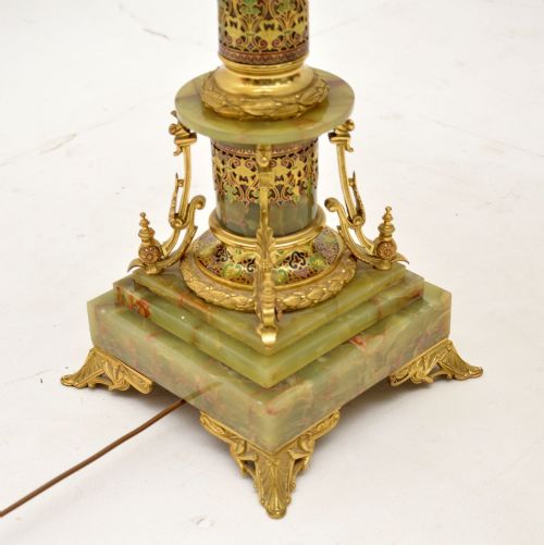 fig 2. Antique French Onyx Cloisonne Table Lamp