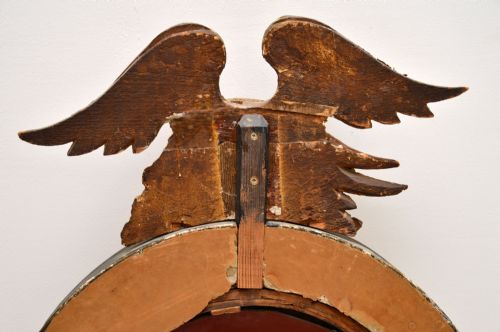 fig 1. Antique Regency Gilt Wood Convex Eagle Mirror