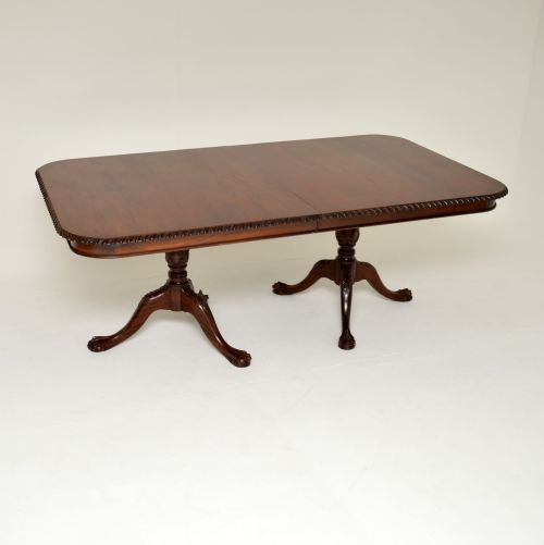Antique Mahogany Chippendale Style Extending Dining Table
