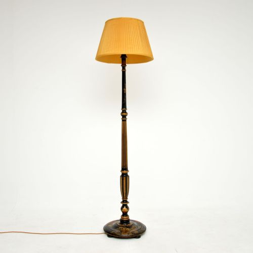 Antique Lacquered Chinoiserie Floor Lamp