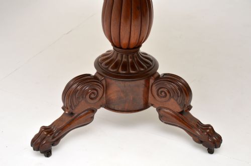 fig 1. Antique French Mahogany Marble Top Gueridon Table