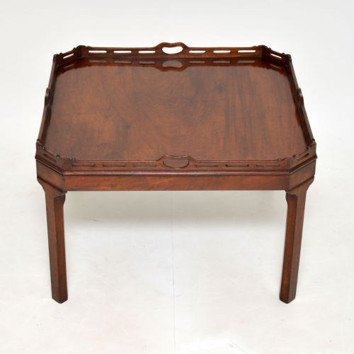 fig 1. Antique Mahogany Tray Top Coffee Table