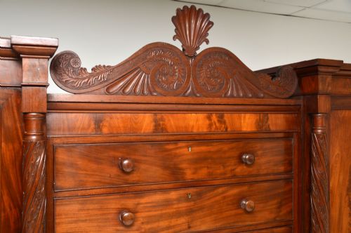 fig 2. Antique William IV Mahogany Compactum Wardrobe