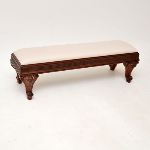 Antique Victorian Mahogany Foot Stool