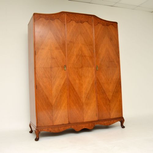 Antique Burr Walnut & Sycamore Wardrobe
