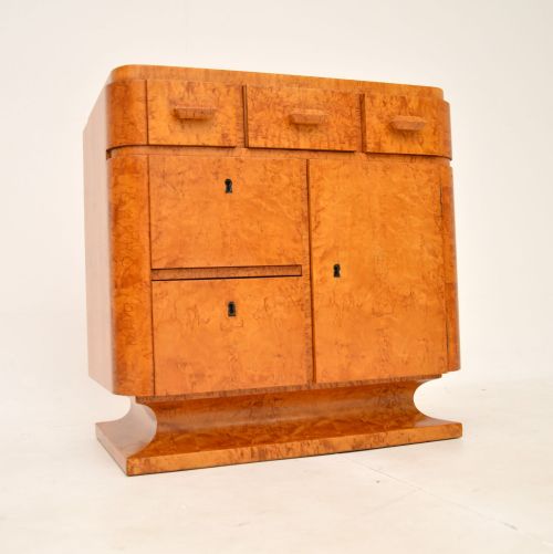 1920'S Swedish Art Deco Birds Eye Maple Side Cabinet