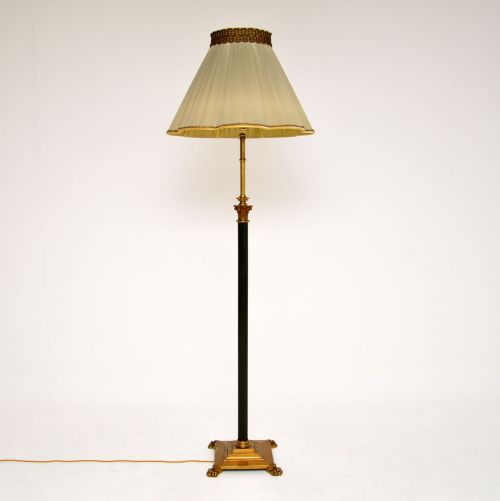 Antique Brass & Tole Floor Lamp