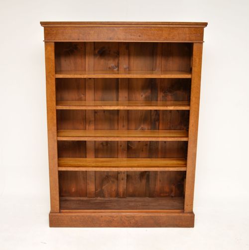fig 1. Antique Victorian Pollard Oak Open Bookcase