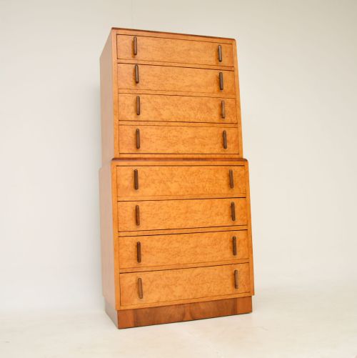 1930'S Art Deco Burr Maple Chest on Chest