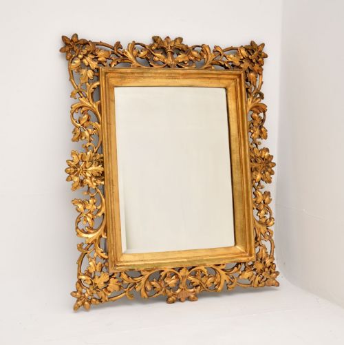 Antique Victorian Gilt Wood Mirror