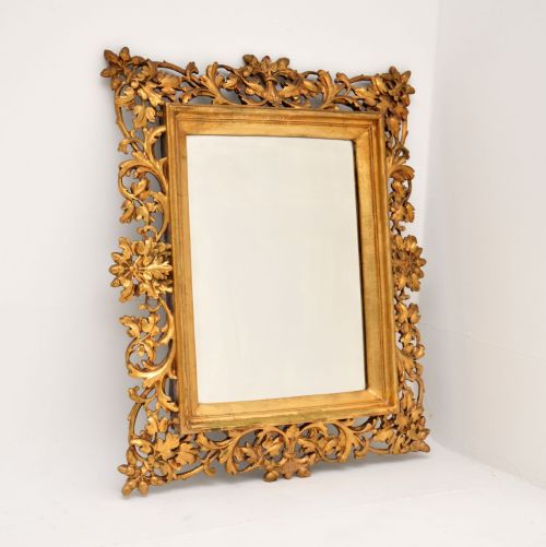 fig 1. Antique Victorian Gilt Wood Mirror